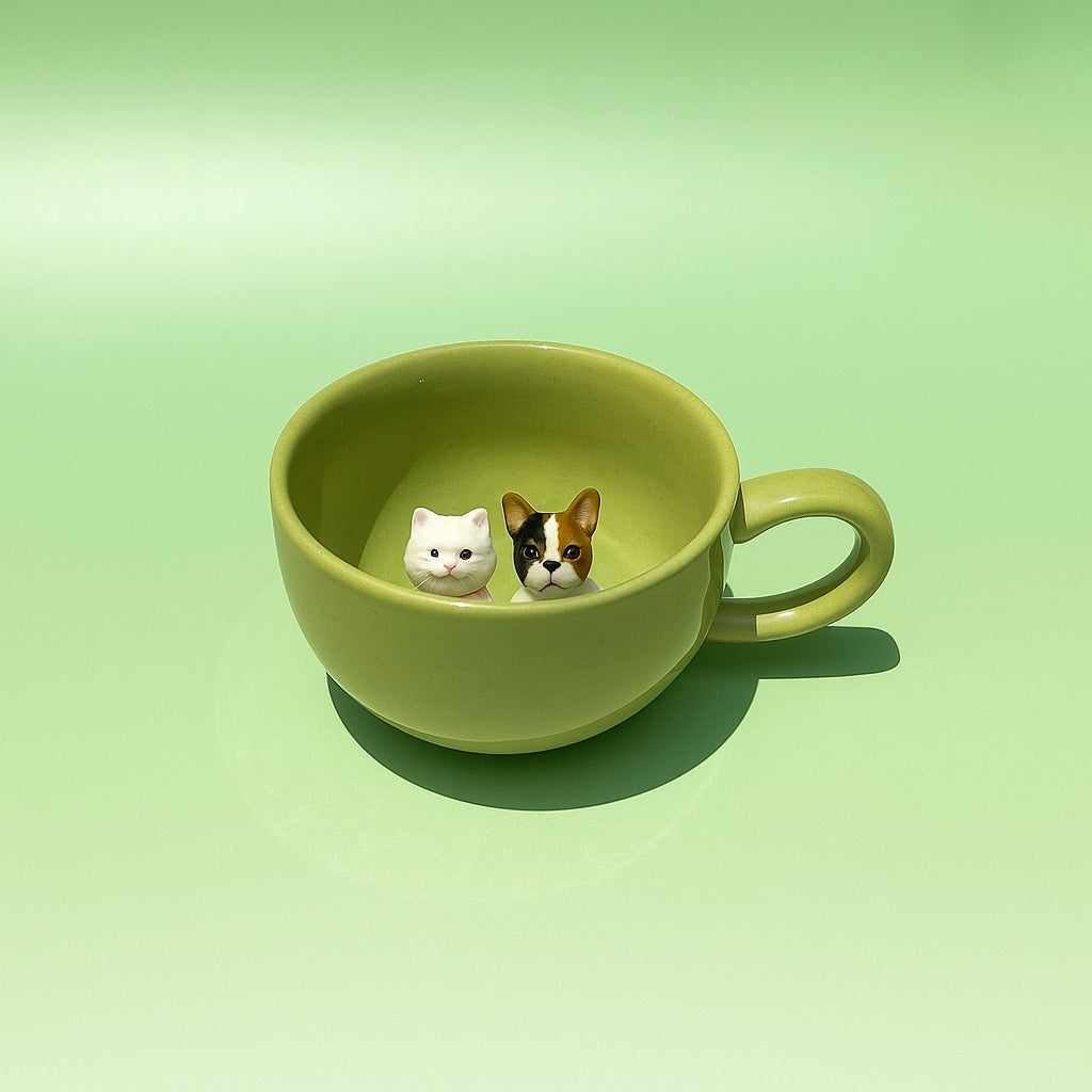 Colorful Custom 3D Pet Mug for 1 or 2 Pets shown in an additional product image for shoppers comparing details.