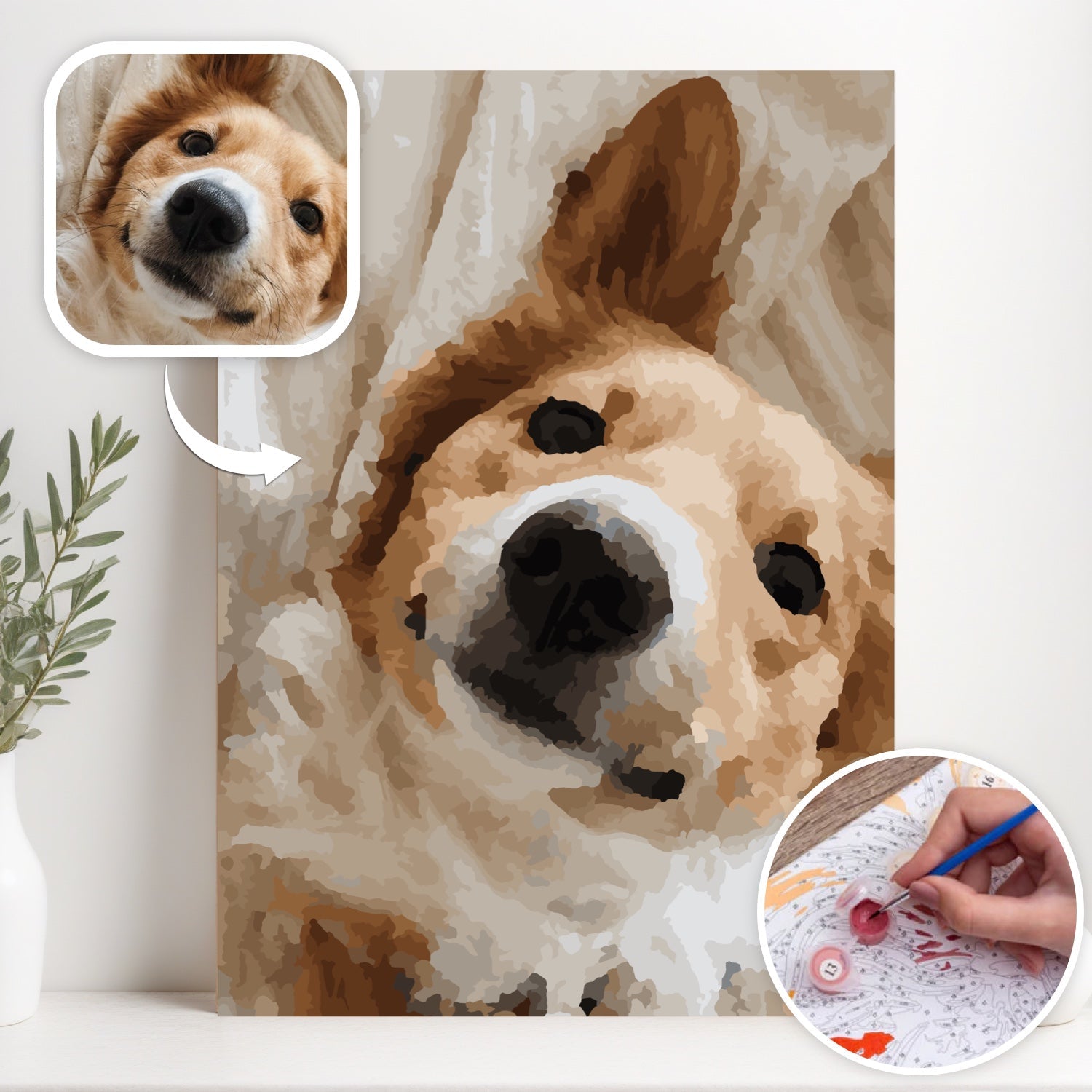 Paint My Pet by Numbers Custom Portrait Kit shown in an additional product image for shoppers comparing details.