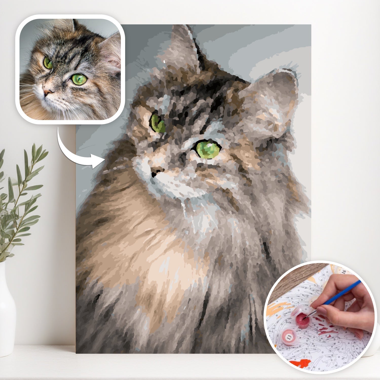 Paint My Pet by Numbers Custom Portrait Kit shown in an additional product image for shoppers comparing details.