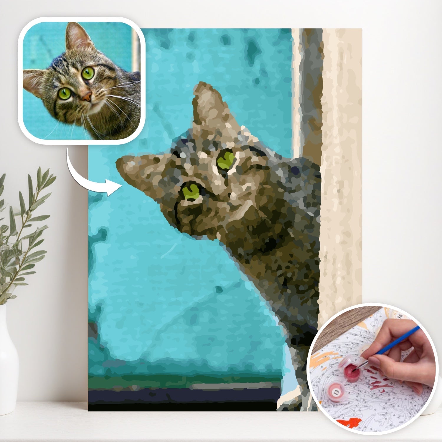 Paint My Pet by Numbers Custom Portrait Kit shown in an additional product image for shoppers comparing details.