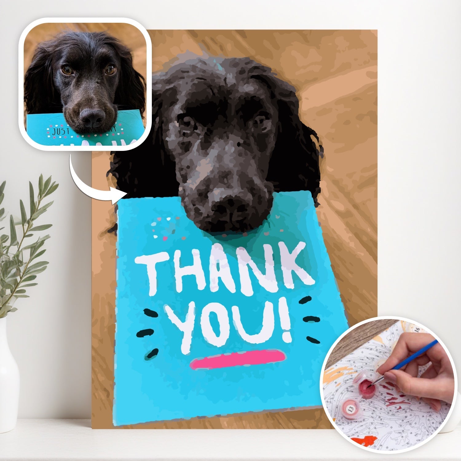 Paint My Pet by Numbers Custom Portrait Kit shown in an additional product image for shoppers comparing details.