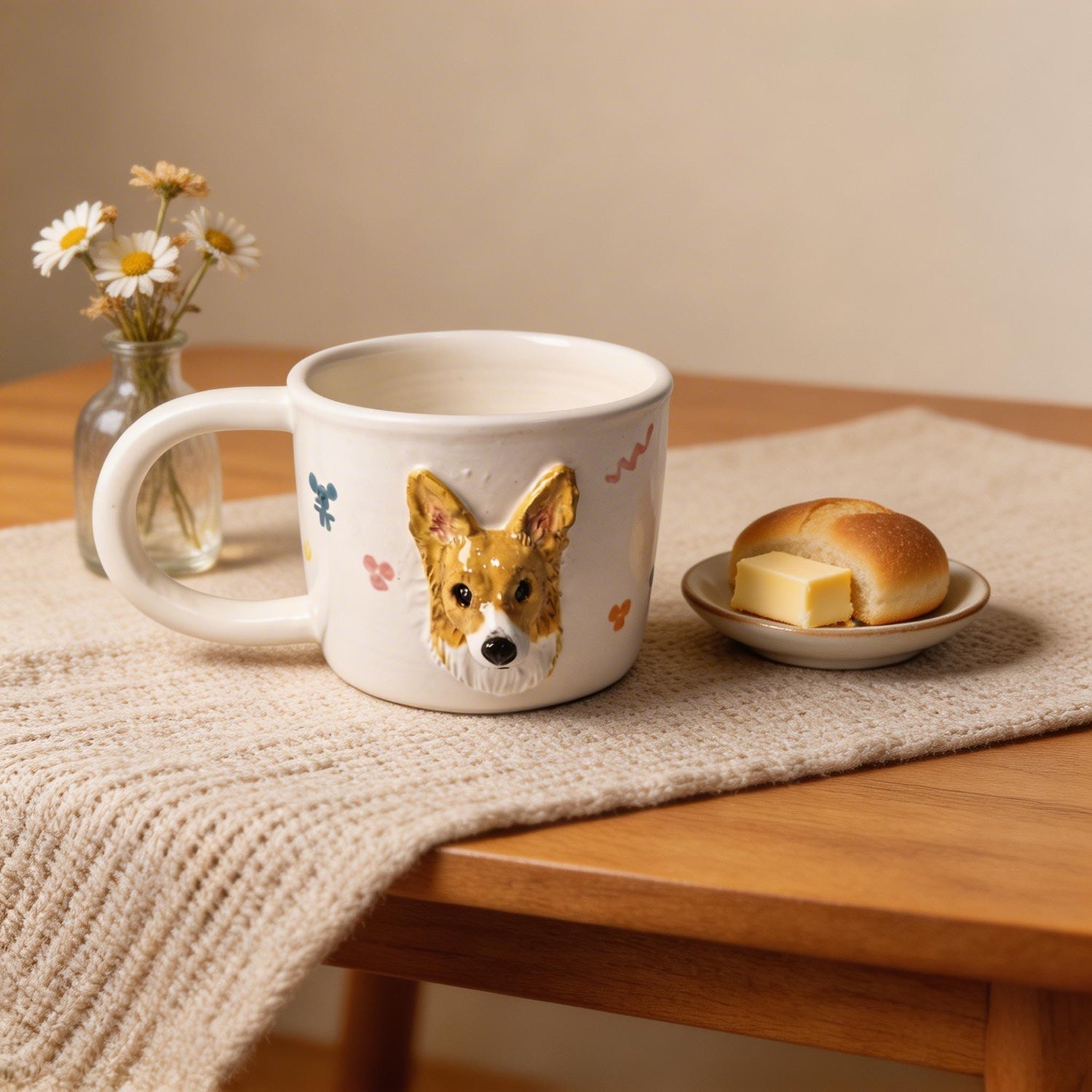 Personalized 3D pet head mug displayed as a custom keepsake cup.