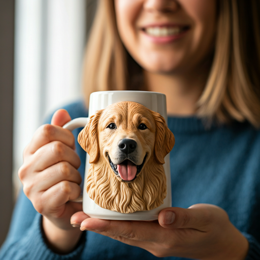 Personalized pet memorial gifts and keepsakes displayed in a warm home setting